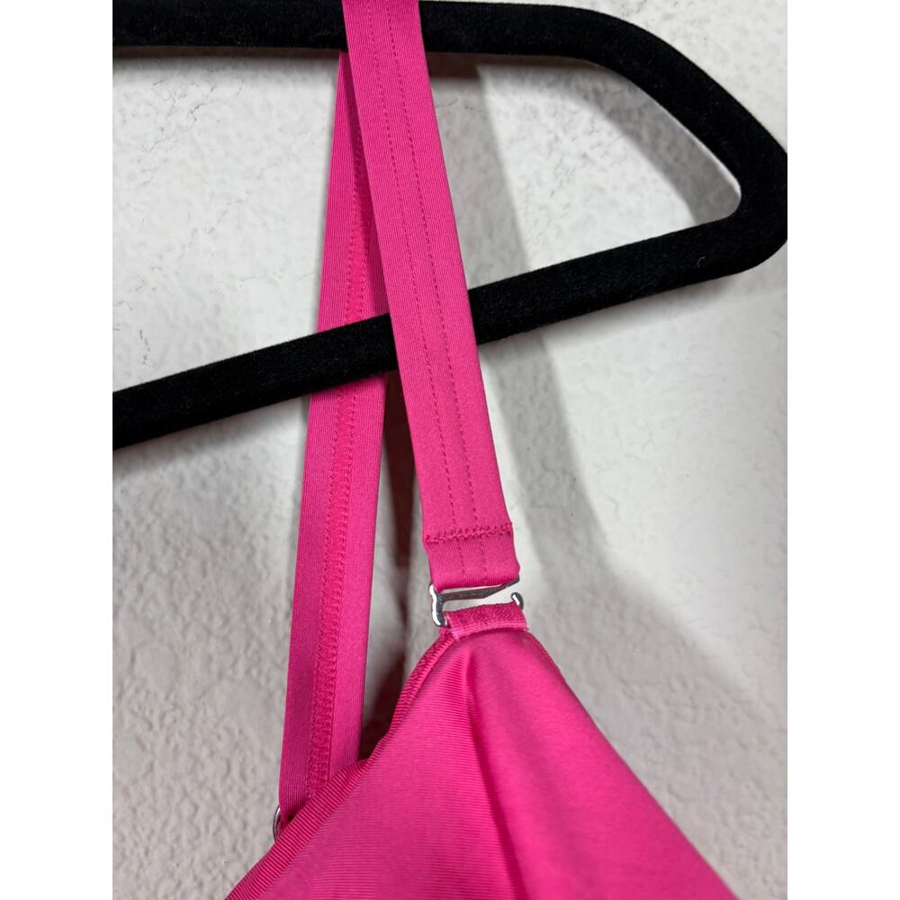 City Chic Size Medium/18 Ingrid Ruffle One Piece Fuchsia Pink Swimsuit Swimwear - Picture 6 of 15